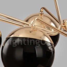 8 Ljus Envånings Modern Modern Ljuskrona I Metall Med Skärm I Glas