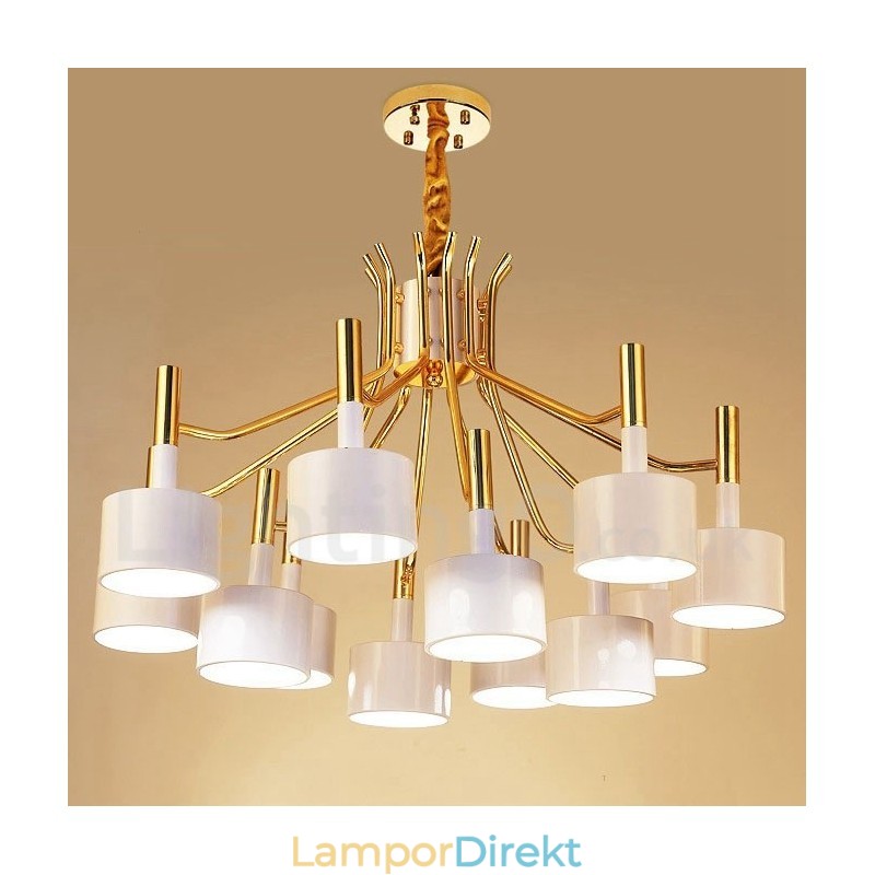 Modern Contemporary 12 Light 2 Tier Chandelier Lamp Light