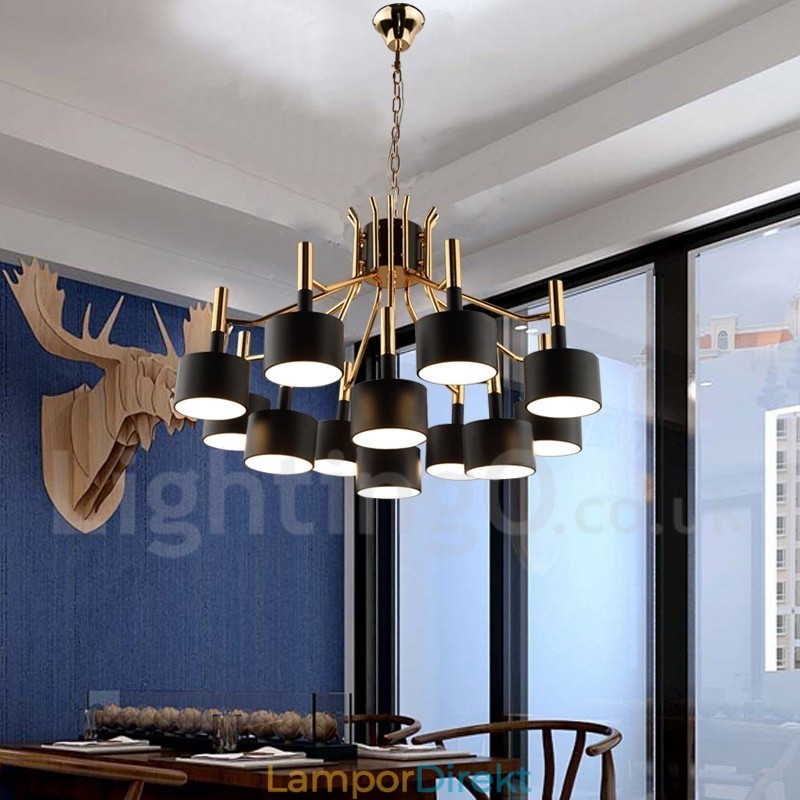 Modern Contemporary 12 Light 2 Tier Chandelier Lamp Light