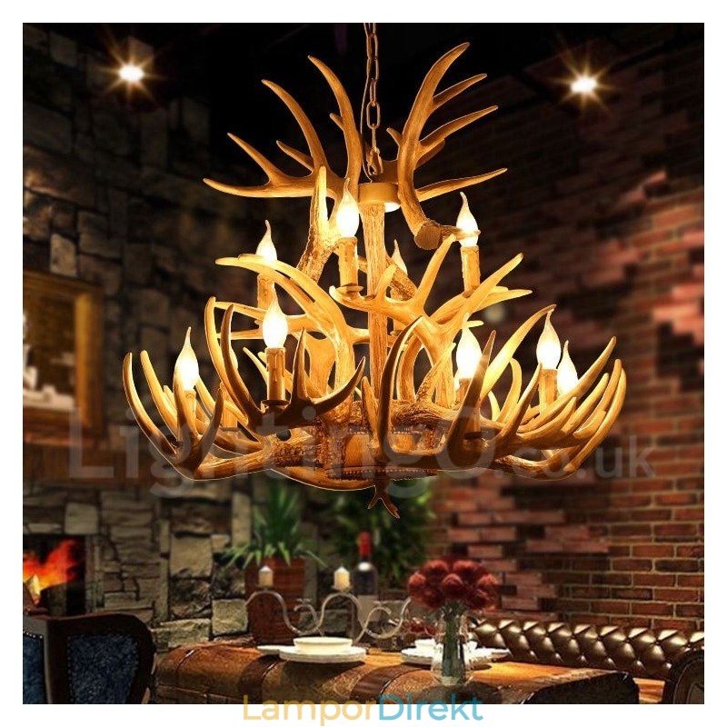 Vintage Country 12 Light Chandelier Light