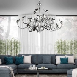 24 Lampor Modern Swan Chandelier Light G4 Chrome Plating Lampa Ingår