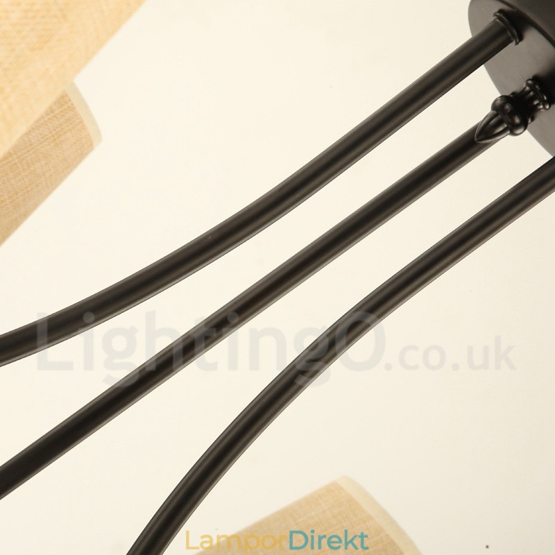 Country Retro 8 Light Single Tier Chandelier Lamp Light