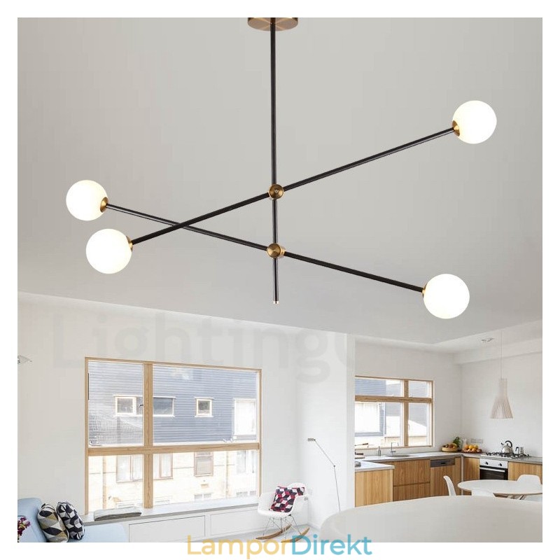 Modern Contemporary 4 Light 2 Tier Chandelier Light