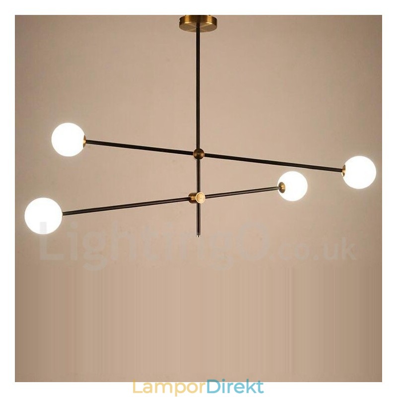 Modern Contemporary 4 Light 2 Tier Chandelier Light