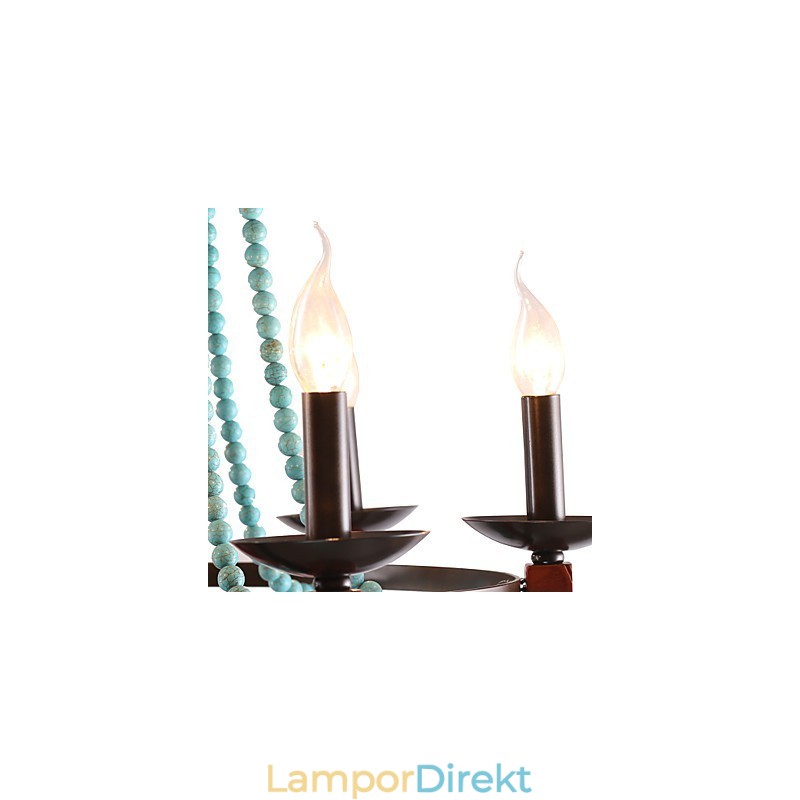 Bohemia 6 Simple European Mediterranean Head Dropamerican Country British Rural Living Lamps