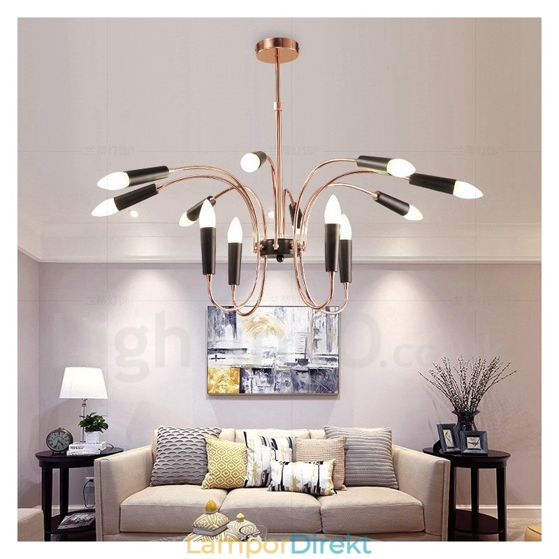 2 Tier 12 Light Modern Contemporary Chandelier Light