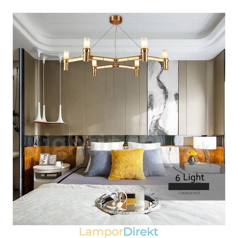 Ljus Single Tier Modern Contemporary Chandelier Lamp Light