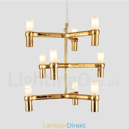 9 Ljus 3-Vånings Modern Modern Ljuskrona Lampa Ljus 9 Ljus 3-Vånings Modern Modern Ljuskrona Lampa Ljus