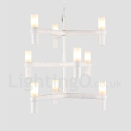 9 Ljus 3-Vånings Modern Modern Ljuskrona Lampa Ljus
