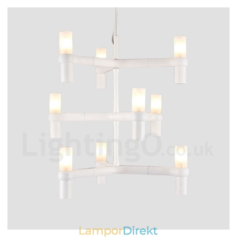 9 Ljus 3-Vånings Modern Modern Ljuskrona Lampa Ljus