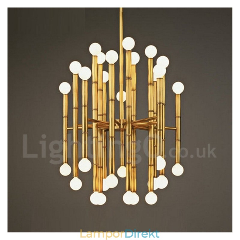 Modern Contemporary 30 Light 2-Tiers Ljuskrona För Ljus