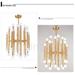 Modern Contemporary 30 Light 2-Tiers Ljuskrona För Ljus