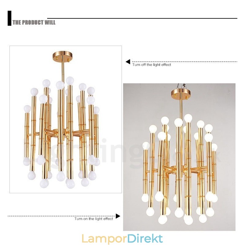 Modern Contemporary 30 Light 2-Tiers Ljuskrona För Ljus