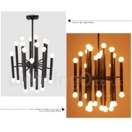 Modern Contemporary 30 Light 2-Tiers Ljuskrona För Ljus