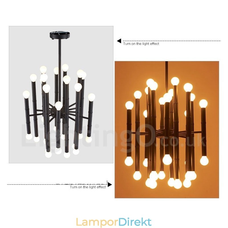 Modern Contemporary 30 Light 2-Tiers Ljuskrona För Ljus