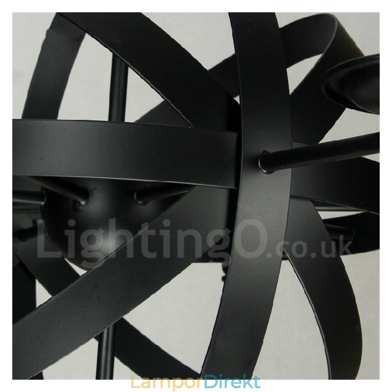 Retro Vintage Metal 6 Light Single Tier Chandelier Light