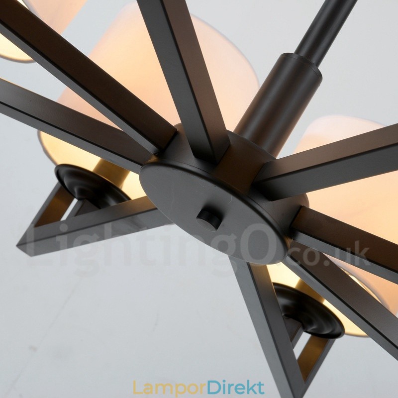Modern Contemporary 8 Light Single Tier Chandelier Lamp Light