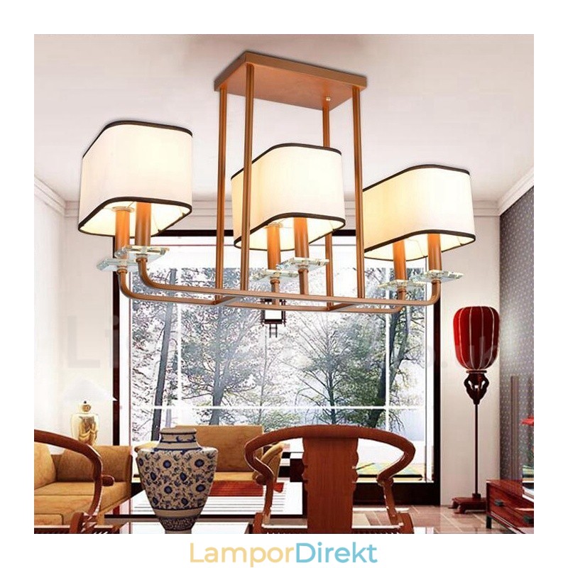 Modern Contemporary 6 Light Single Tier Chandelier Lamp Light
