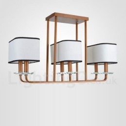 Modern Contemporary 6 Light Single Tier Chandelier Lamp Light