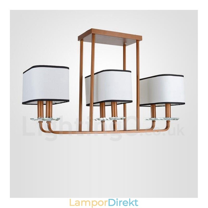 Modern Contemporary 6 Light Single Tier Chandelier Lamp Light