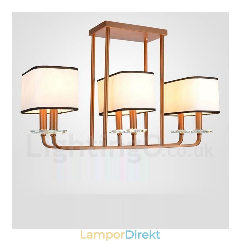 Modern Contemporary 6 Light Single Tier Chandelier Lamp Light