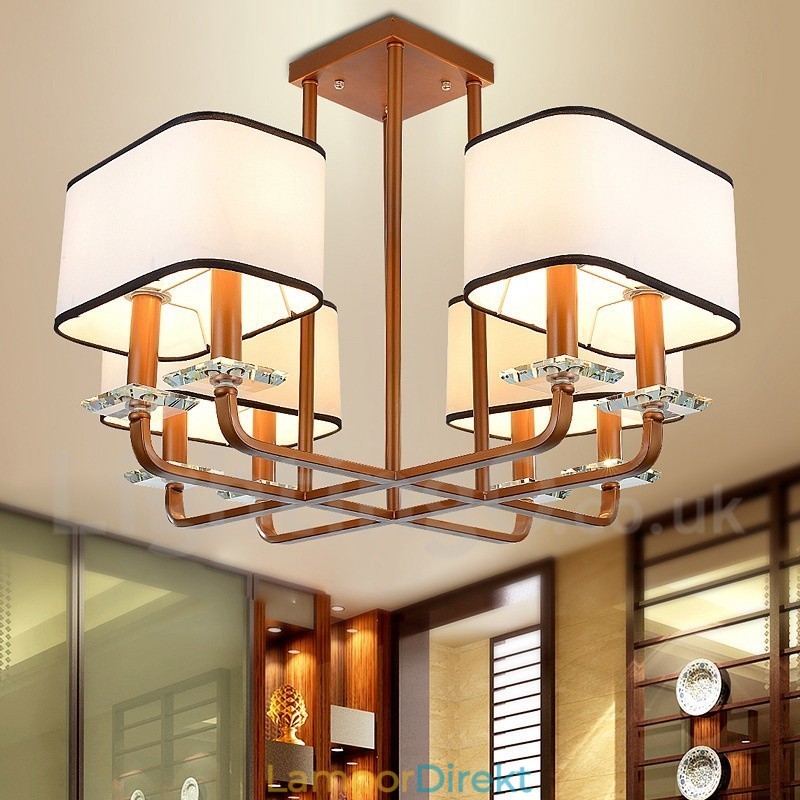 Modern Contemporary 8 Light Single Tier Chandelier Lamp Light