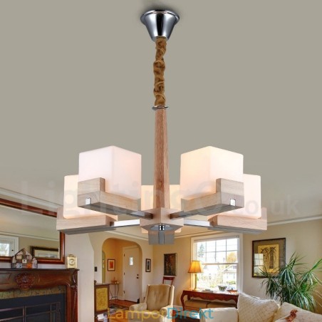 Trä Modern Contemporary 5 Light Single Tier Chandelier Lamp Trä Modern Contemporary 5 Light Single Tier Chandelier Lamp