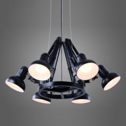 6 Ljus Modern Contemporary Single Tier Chandelier Lamp Light