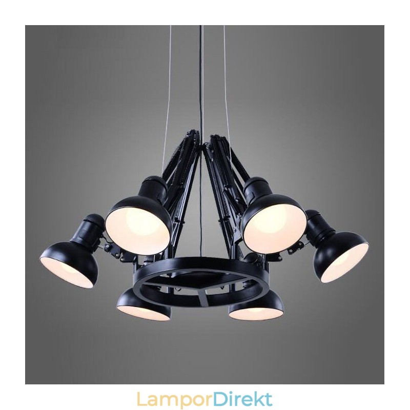 6 Ljus Modern Contemporary Single Tier Chandelier Lamp Light