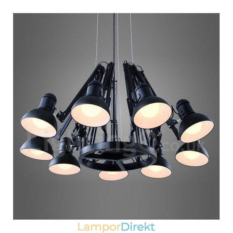 9 Ljus Modern Contemporary Single Tier Chandelier Lamp Light