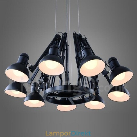 9 Ljus Modern Contemporary Single Tier Chandelier Lamp Light
