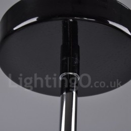 Svart Retro Vintage Metal 8 Light Single Tier Chandelier Light