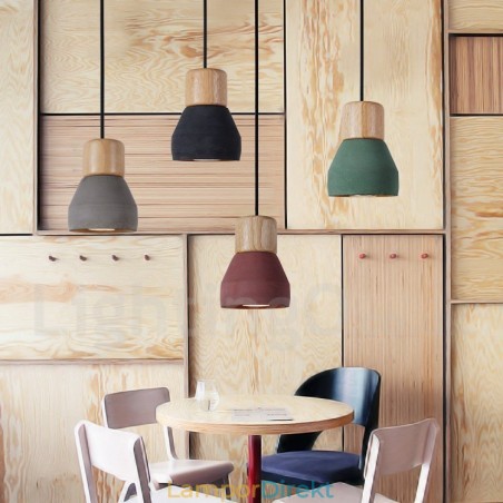 Single Light Modern Contemporary Multi Colors Wood Concrte Pendellampa Single Light Modern Contemporary Multi Colors Wood Concrte Pendellampa