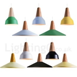 1 Ljus Modern Contemporary Wood Pendellampa