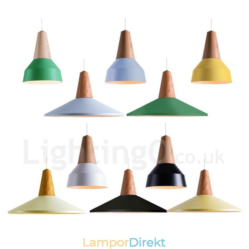 1 Ljus Modern Contemporary Wood Pendellampa