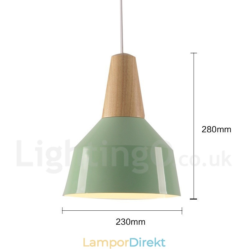 1 Ljus Modern Contemporary Wood Pendellampa
