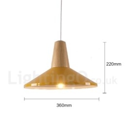 1 Ljus Modern Contemporary Wood Pendellampa