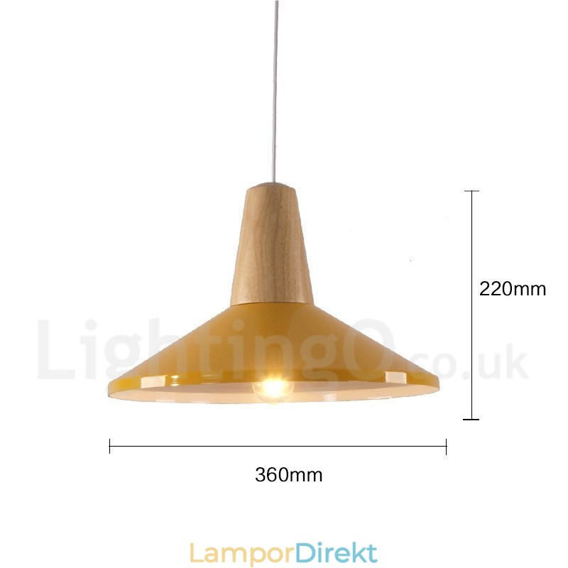 1 Ljus Modern Contemporary Wood Pendellampa