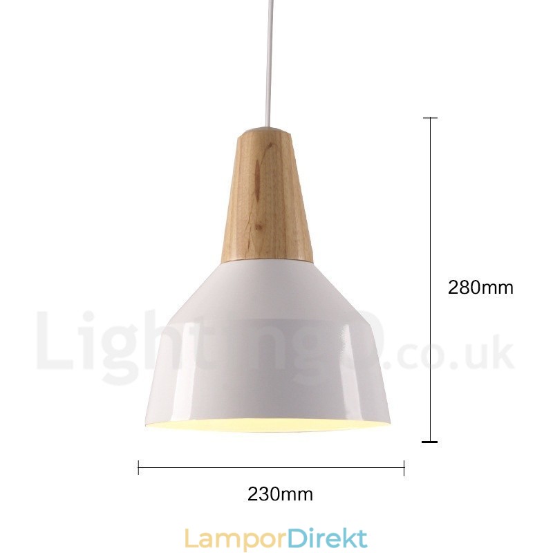 1 Ljus Modern Contemporary Wood Pendellampa