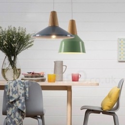 1 Ljus Modern Contemporary Wood Pendellampa