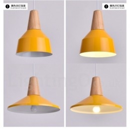 1 Ljus Modern Contemporary Wood Pendellampa