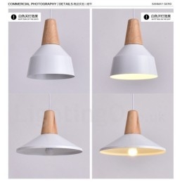 1 Ljus Modern Contemporary Wood Pendellampa