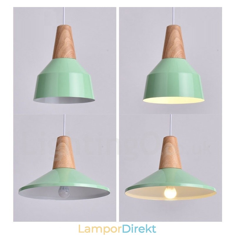 1 Ljus Modern Contemporary Wood Pendellampa