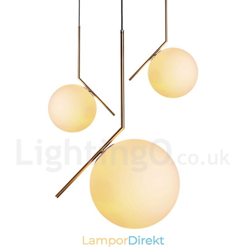 1 Ljus Modern Samtida Taklampa Med Glasskärm