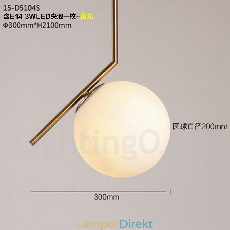 1 Ljus Modern Samtida Taklampa Med Glasskärm