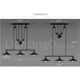 Ljus Country Vintage Metall Taklampa