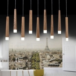 1 Ljus Modern Contemporary Wood Pendellampa