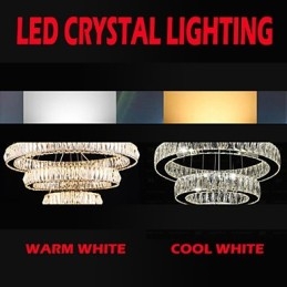 Kristallkronalampor Modern Belysning Tre Ringar D305070 K9 Stora Taklampor I Kristall