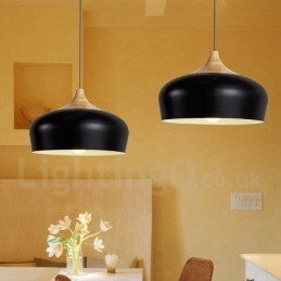 1 Ljus Modern Contemporary Wood Pendellampa
