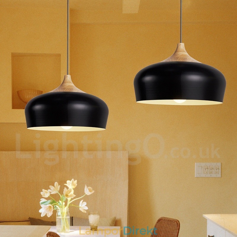 1 Ljus Modern Contemporary Wood Pendellampa